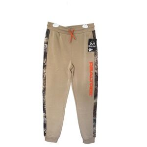 Boys Size L 14/16 years REALTREE Khaki Orange Jogger Camo NWT